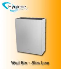 Slimline Wall Mounted Bin - Stainless Steel